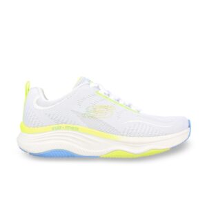 Skechers Women White & Grey Woven Design Sneakers