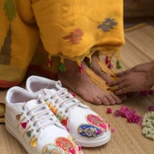 The Saree Sneakers Women Textured Sneakers