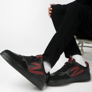 ZEESH Men Colourblocked Round Toe Lace-Ups Leather Basics Sneakers