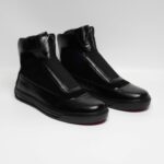 ZEESH Men Leather Slip-On Sneakers